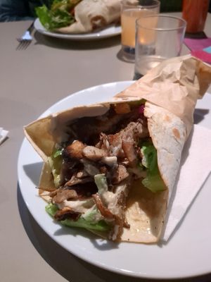 Mushroom &quot;Gyros&quot; Wrap at Umami in Crete