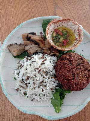 Burguer vegana at The Loft in Terrassa