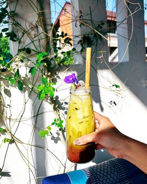 Muddy mint matcha 🍵   at Free Bird Cafe in Chiang Mai