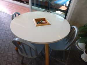 New kids' seating area with crayons at Free Bird Cafe in Chiang Mai