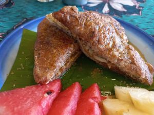 Stuffed french toast at Free Bird Cafe in Chiang Mai