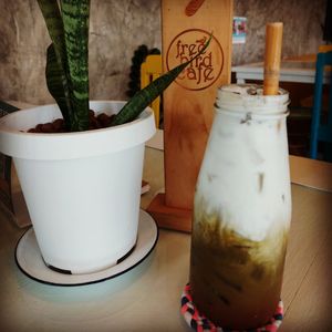 Muddy mint matcha at Free Bird Cafe in Chiang Mai