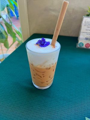 Thai sweet mylk tea at Free Bird Cafe in Chiang Mai