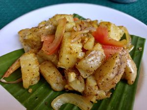 Potato hash at Free Bird Cafe in Chiang Mai