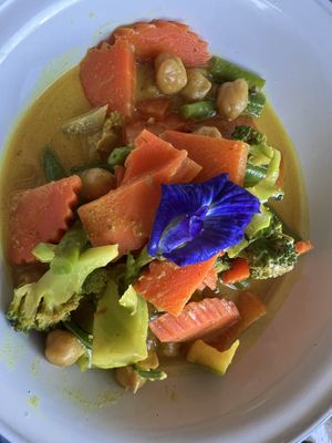 Chickpea and veg curry  #Veganuary at Free Bird Cafe in Chiang Mai