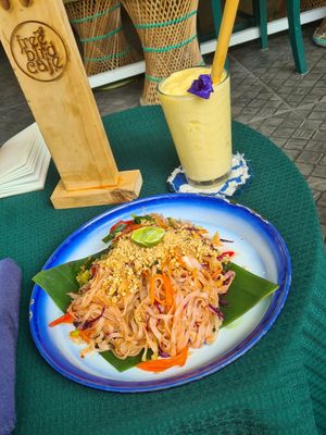 Phad thai, rainbow. at Free Bird Cafe in Chiang Mai