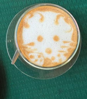 Coconut latte   at Free Bird Cafe in Chiang Mai