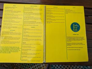 menu at Free Bird Cafe in Chiang Mai