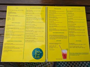 menu at Free Bird Cafe in Chiang Mai