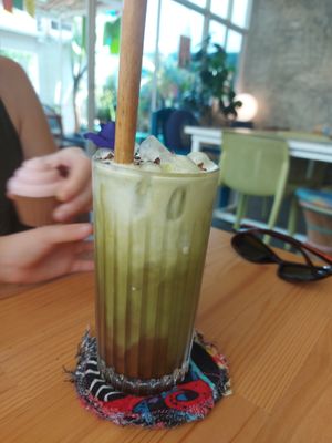 Muddy mint matcha at Free Bird Cafe in Chiang Mai