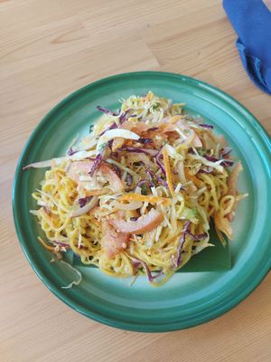 Fried noodles at Free Bird Cafe in Chiang Mai