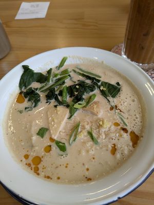 Creamy Miso Ramen Soup at Free Bird Cafe in Chiang Mai