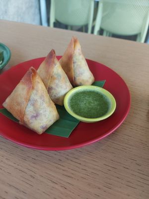Samosas at Free Bird Cafe in Chiang Mai