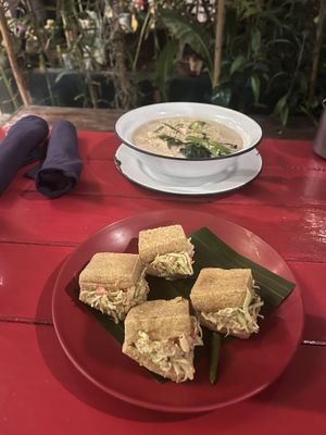 Tofu pieces & miso ramen  at Free Bird Cafe in Chiang Mai