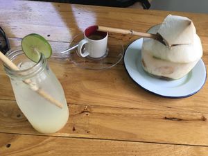 Ginger and Lime soda at Free Bird Cafe in Chiang Mai