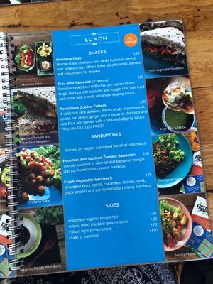 Menu at Free Bird Cafe in Chiang Mai