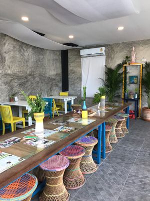 Interior at Free Bird Cafe in Chiang Mai