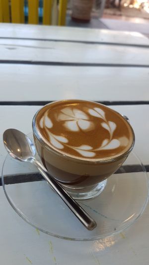 Coconut Latte at Free Bird Cafe in Chiang Mai