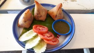 Samosas... So good! at Free Bird Cafe in Chiang Mai