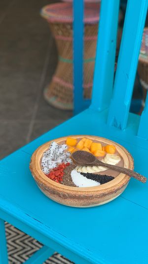 Cocoa smoothie bowl at Free Bird Cafe in Chiang Mai