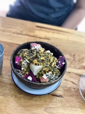 Fruit breakfast bowl at Free Bird Cafe in Chiang Mai