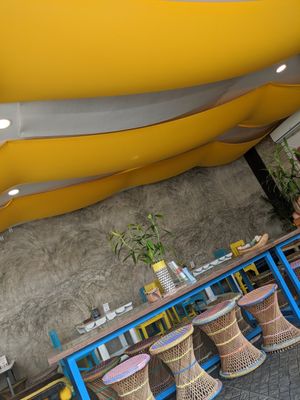 Cafe interior at Free Bird Cafe in Chiang Mai