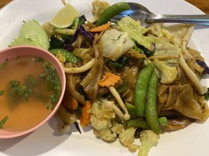 pad see ew  at CMU Vegan - Kinphak Cafe in Chiang Mai