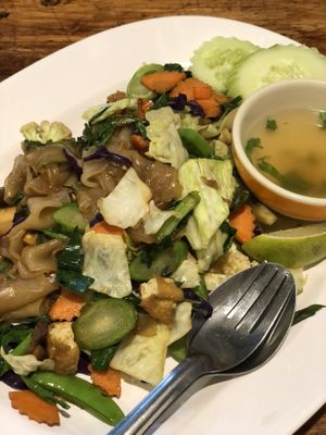 Pad khae mao  at CMU Vegan - Kinphak Cafe in Chiang Mai