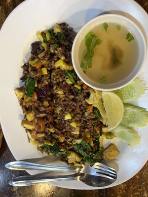 Curried fried rice  #Veganuary at CMU Vegan - Kinphak Cafe in Chiang Mai