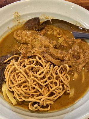 kao soi  at CMU Vegan - Kinphak Cafe in Chiang Mai