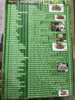 Menu at CMU Vegan - Kinphak Cafe in Chiang Mai