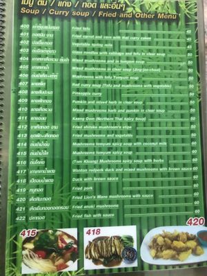 Menu at CMU Vegan - Kinphak Cafe in Chiang Mai