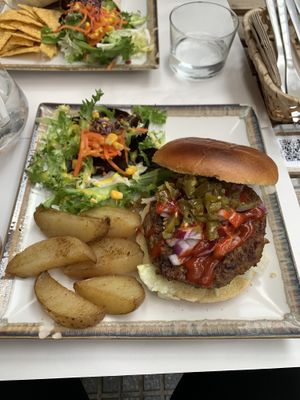 Spicy seitan burger. Tasty  at Veganitessen in Sevilla