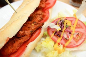 baguette andaluz at Veganitessen in Sevilla