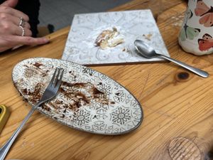 Desserts used to live on this plate, delicious they were   at Veganitessen in Sevilla