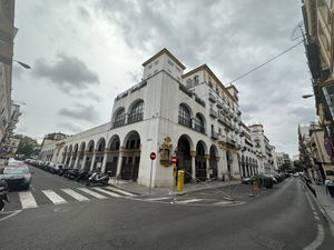 Killer building   at Veganitessen in Sevilla