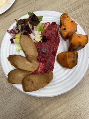 Seitan  at Veganitessen in Sevilla