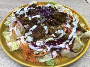 Andalusian salad  at Veganitessen in Sevilla