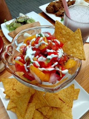 cebiche de mango at Veganitessen in Sevilla