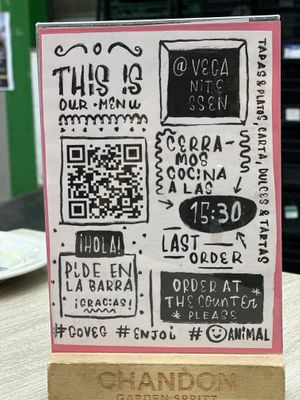 Menu  at Veganitessen in Sevilla