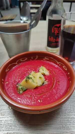 Salmorejo at Veganitessen in Sevilla