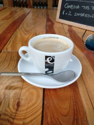 Café at Veganitessen in Sevilla