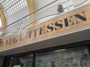 Inside the market Mercado Arenal at Veganitessen in Sevilla
