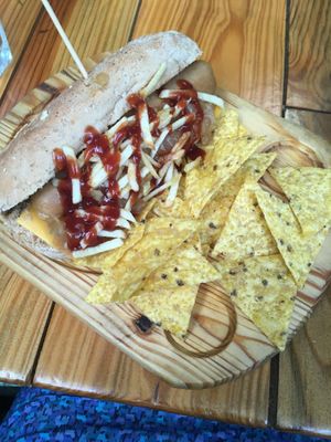 Hot dog  at Veganitessen in Sevilla