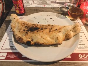 Vegan calzone  at Dough Dough in Chester