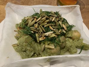 Vegetable pipián at ENO in Mexico City