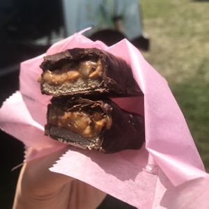 Peanut Butter Snickers Bar at For Goodness Cakes - Food Truck in Baiting Hollow