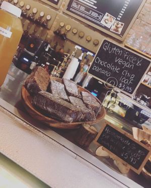 Vegan & GF Chocolate chip banana bread at The Roaster Cafe in Mamaroneck