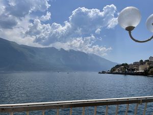 View from the terrace  at Le Palme in Limone Sul Garda