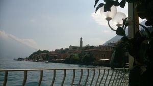 the view from our table at Le Palme in Limone Sul Garda